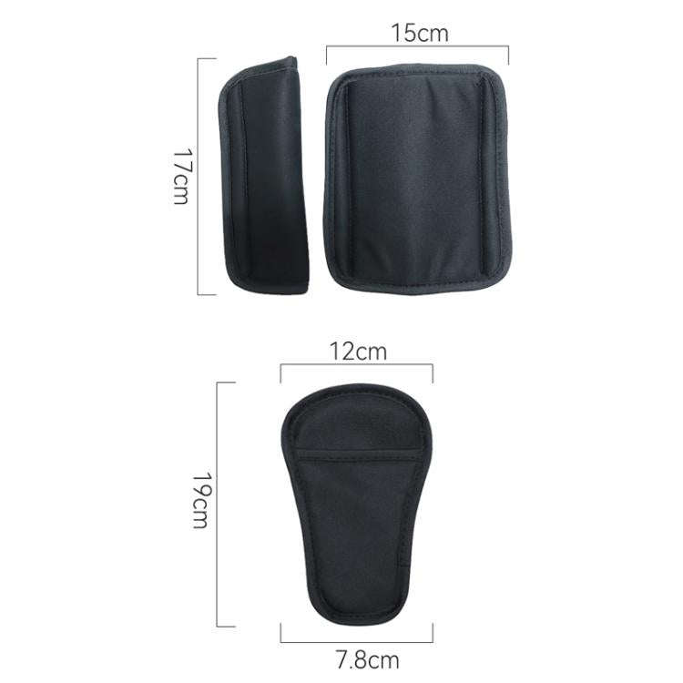Baby Stroller Seat Belt Shoulder Guard, Color: Black Regular 3pcs /Set
