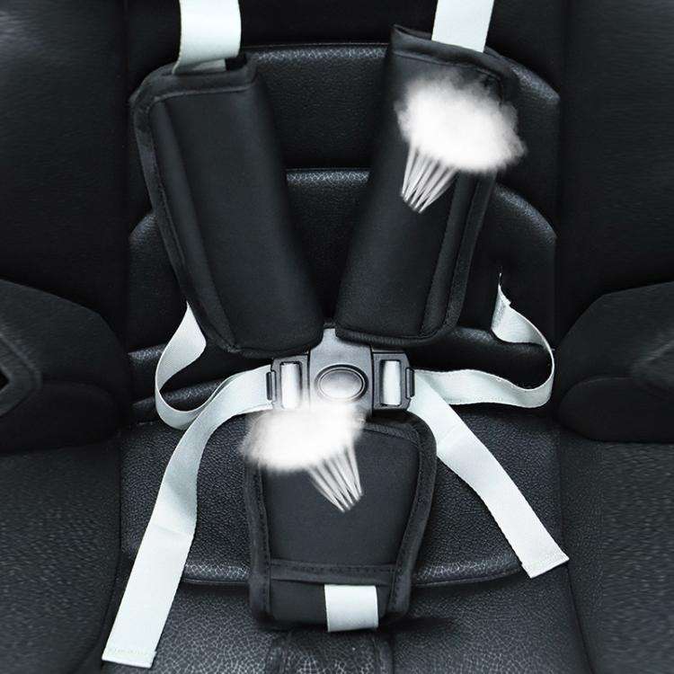 Baby Stroller Seat Belt Shoulder Guard, Color: Black Regular 3pcs /Set