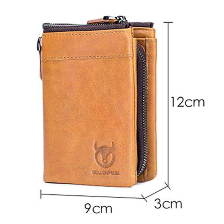 BULL CAPTAIN 050 RFID Anti-theft Top Layer Multi-Slot Wallet with Detachable Coin Purse(Blue)