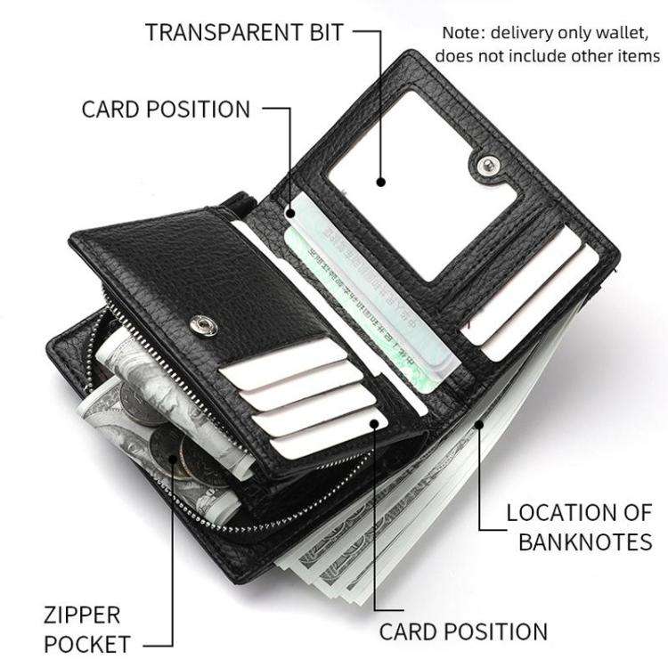 Dibaoleiou Men Anti-Theft Chain Wallet Retro Money Purse Driver License Card Bag Zipper Coin Purs...