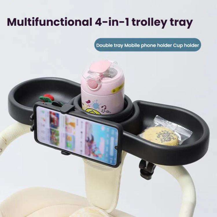Universal Baby Stroller With Dining Tray And Storage Rack(4 in 1)