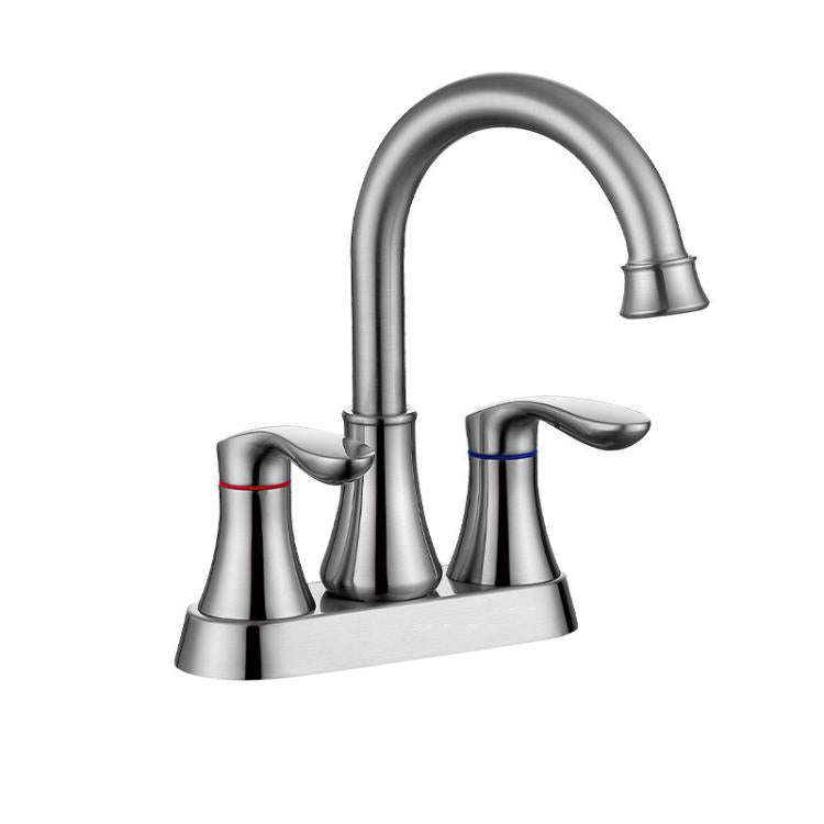 Dual Handle Two-Hole Bathroom Sink Faucet for Undermount Basin Separate Hot/Cold Water Controls, ...