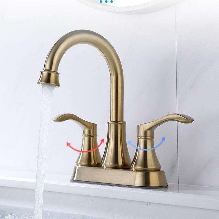 Dual Handle Two-Hole Bathroom Sink Faucet for Undermount Basin Separate Hot/Cold Water Controls, ...