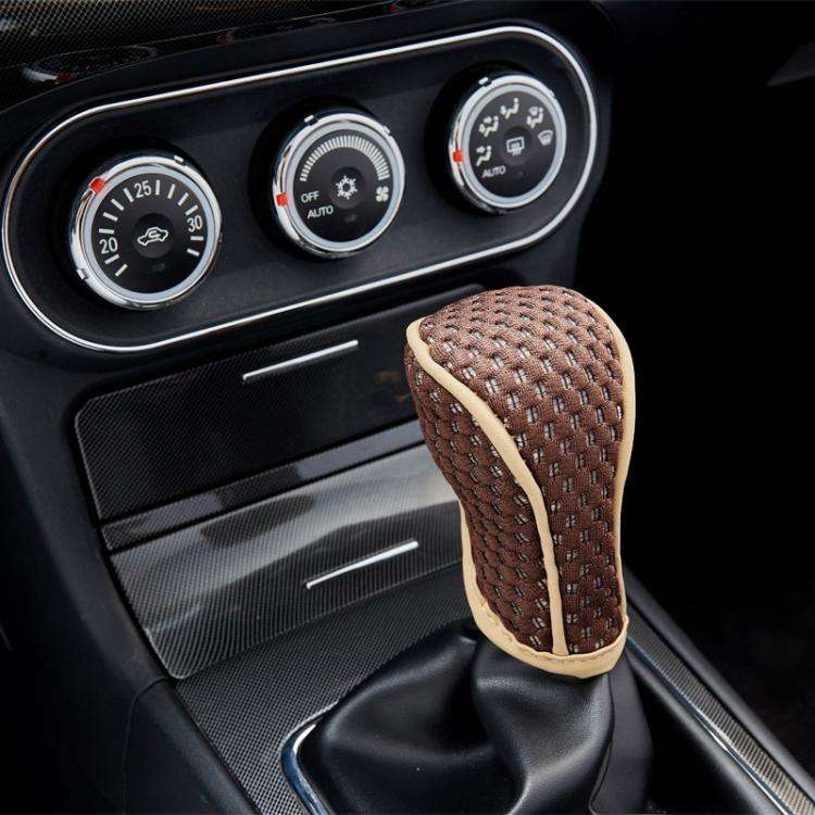 Universal Car Gearshift Cover Interior Accessories, Color: Manual Transmission Coffee Beige