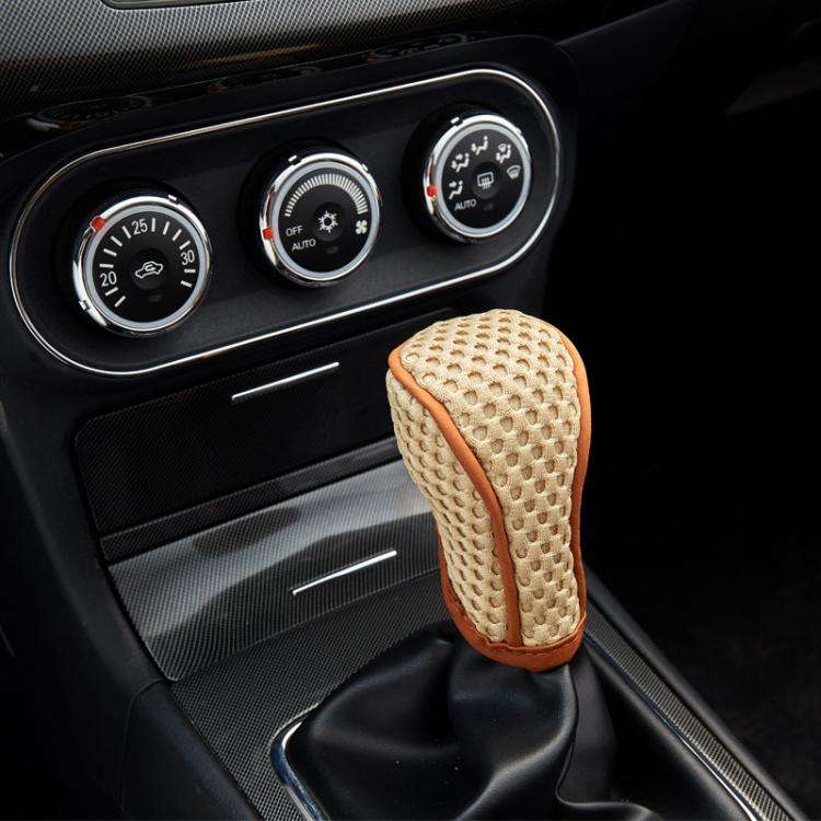 Universal Car Gearshift Cover Interior Accessories, Color: Manual Transmission Beige Brown