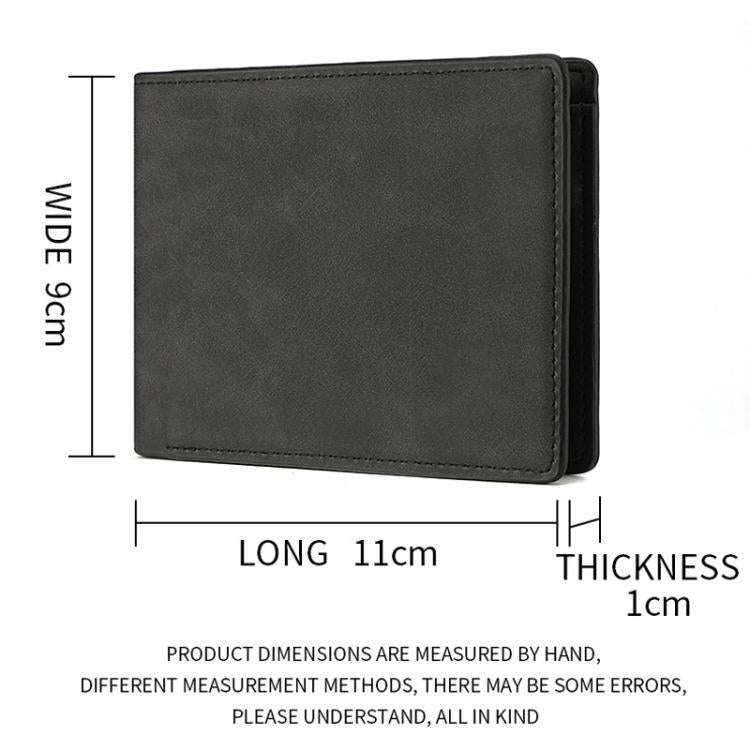 DEABOLAR Men Short Wallet Zipper Simple Soft Leather Purse Card Bag Student Retro Leather Wallet(...