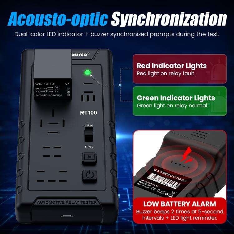 OBDResource 12V Automotive Relay Tester, Model: RT100