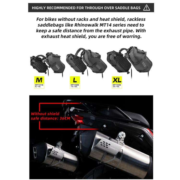 Rhinowalk MTR004 Motorcycle Exhaust Pipe Anti-Scalding Guard(Gray)