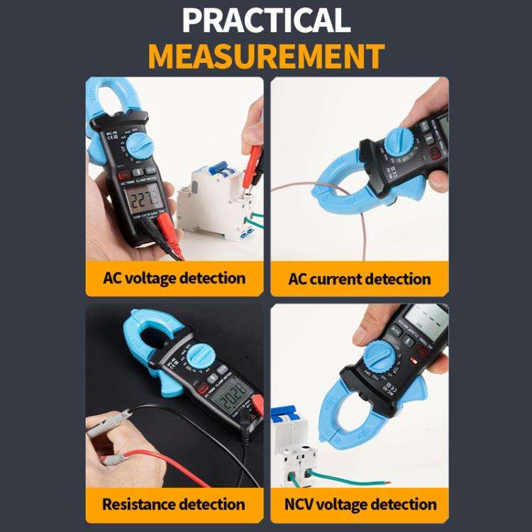 FNIRSI MC40 Intelligent Digital High Precision Clamp Multimeter(Blue)