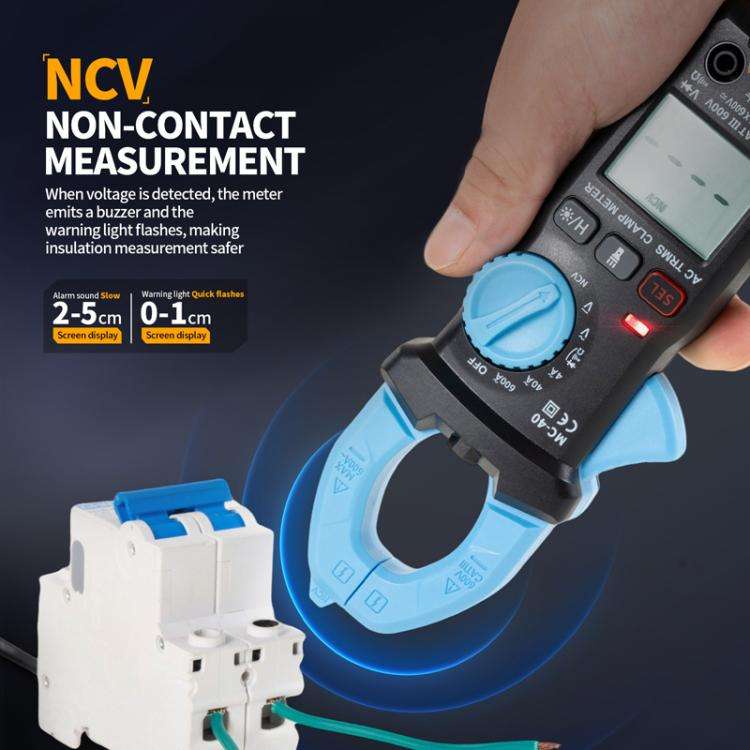 FNIRSI MC40 Intelligent Digital High Precision Clamp Multimeter(Blue)