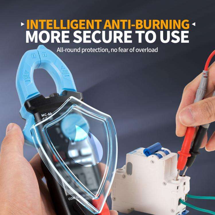 FNIRSI MC40 Intelligent Digital High Precision Clamp Multimeter(Blue)
