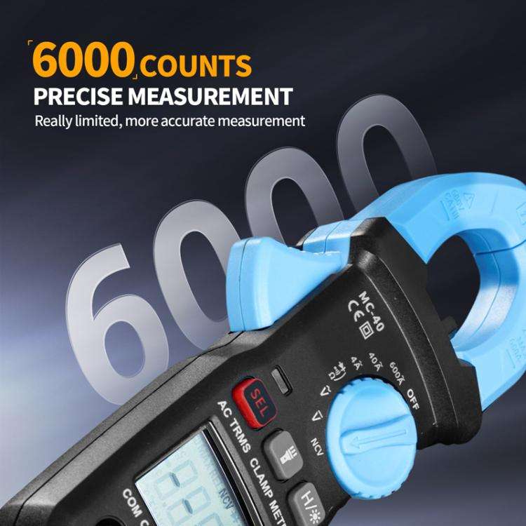 FNIRSI MC40 Intelligent Digital High Precision Clamp Multimeter(Blue)
