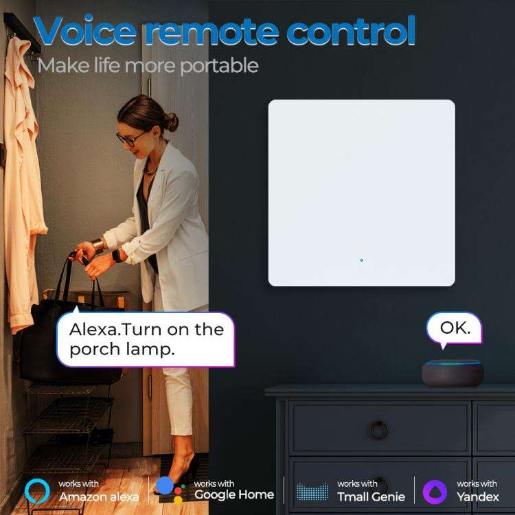 Compatible Tuya ZigBee Smart Light Switch With Radar Motion Sensor No Capacitor Required 2-Gang