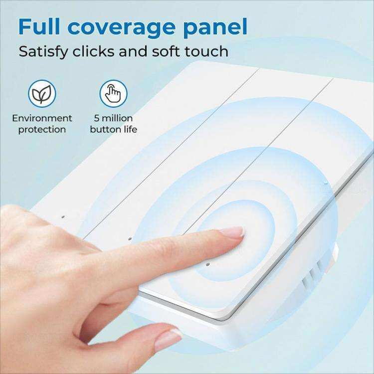 Compatible Tuya ZigBee Smart Light Switch With Radar Motion Sensor No Capacitor Required 2-Gang
