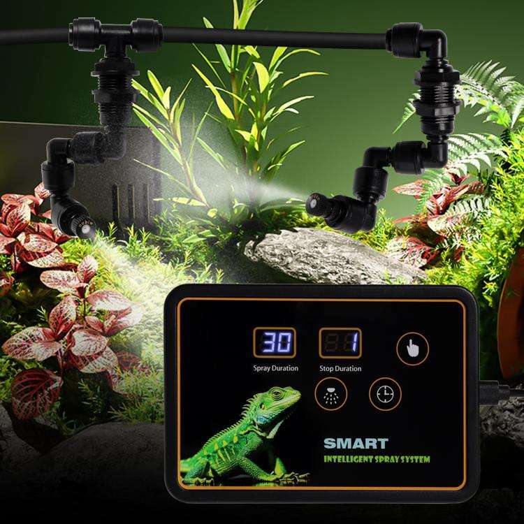 Smart Timer Misting System Kit For Reptile Terrariums Automatic Rainforest Habitat Sprayer EU Plug