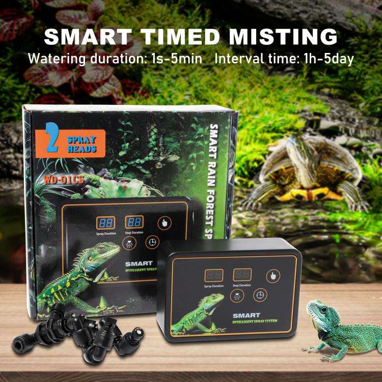 Smart Timer Misting System Kit For Reptile Terrariums Automatic Rainforest Habitat Sprayer EU Plug