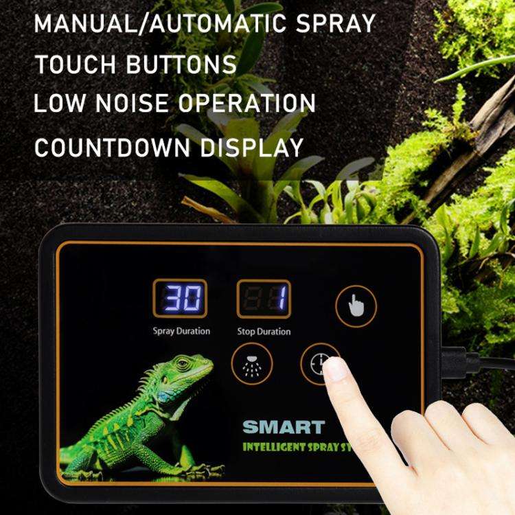 Smart Timer Misting System Kit For Reptile Terrariums Automatic Rainforest Habitat Sprayer EU Plug