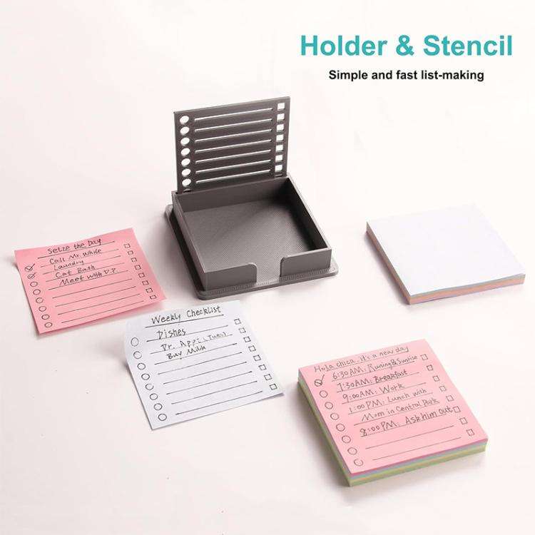 Office Sticky Note Template Box Student Planner Maker Saving Tool(Black)