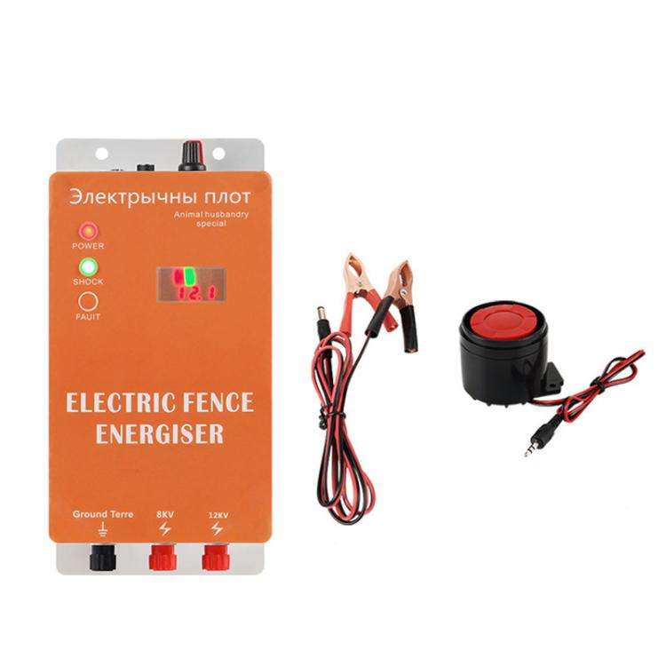 30km Alarm EU Plug 12V Electric Fence for Livestock High Voltage Pulse Farm Electric Poultry Equi...