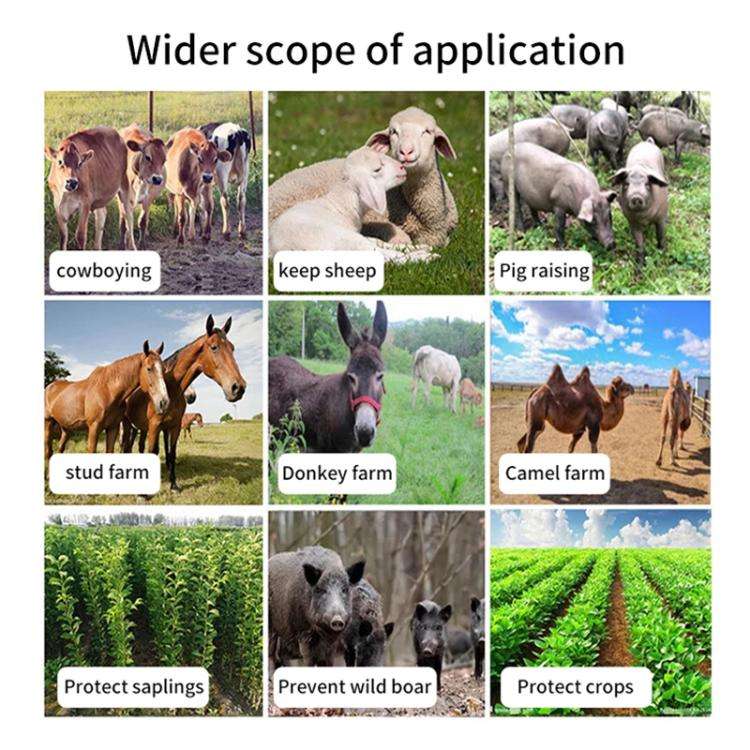 30km Alarm EU Plug 12V Electric Fence for Livestock High Voltage Pulse Farm Electric Poultry Equi...