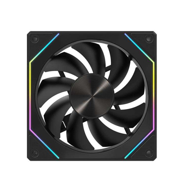 4RS 12cm Computer  Case Fan with Infinity Mirror ARGB Thermal Control & Ultra Quiet Cooling(Rever...
