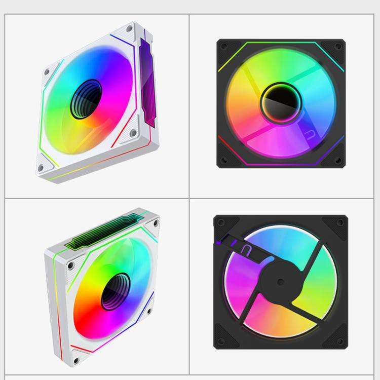 Prism 4RRO Computer Case Fan 12cm ARGB Sync PWM Quiet Cooling Fan(Reverse Black Frame)