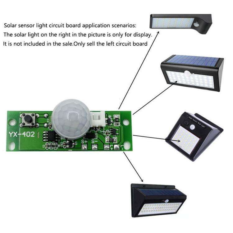 3.7V Infrared Human Sensor Solar Light Circuit Board Solar Wall Light Control Board PIR Wall Ligh...