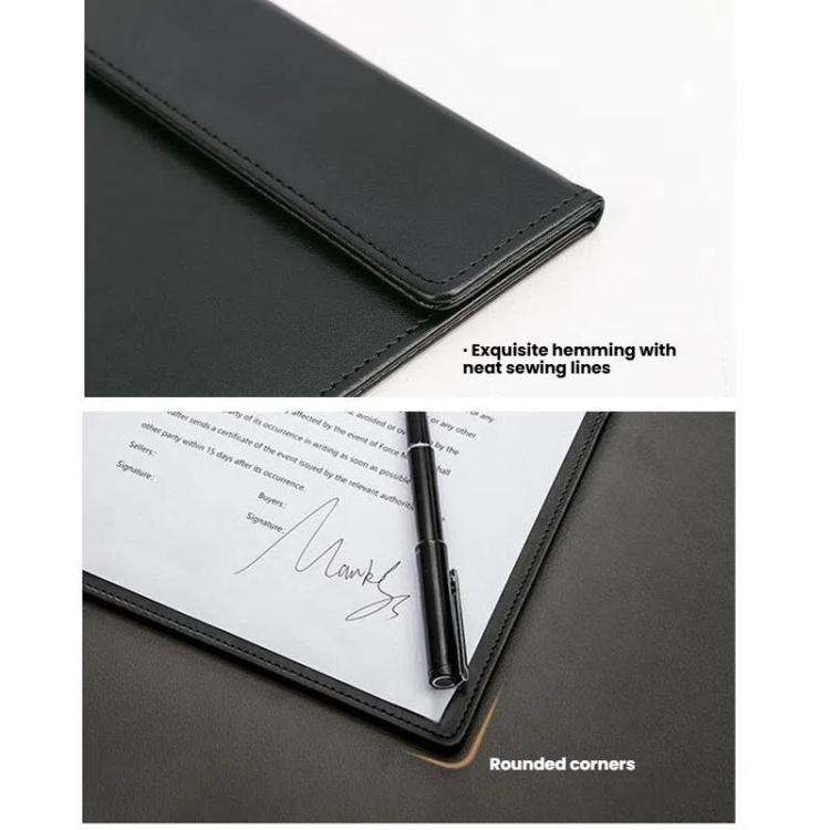 Deli  64506 A4 PU Magnetic Clipboard Writing Board File Folder for Office, Hotel, Meetings, Signi...