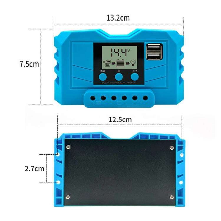 30A 12V 24V Lithium Lead Acid Solar Charge Controller PWM PV Controller With LCD Display