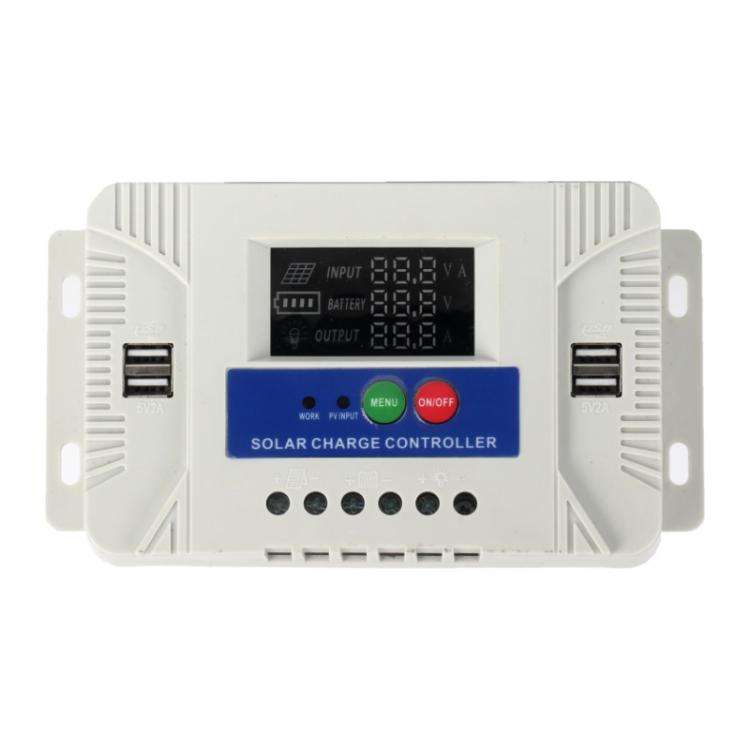 30A 12V 24V Setup-Free Color Screen Luminous Display Solar Controller PV Solar Charge Controller