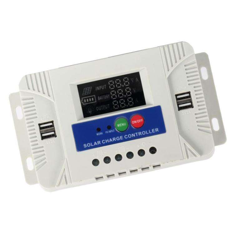 30A 12V 24V Setup-Free Color Screen Luminous Display Solar Controller PV Solar Charge Controller