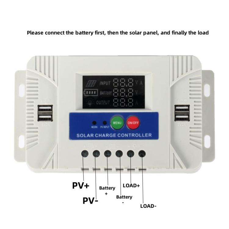 30A 12V 24V Setup-Free Color Screen Luminous Display Solar Controller PV Solar Charge Controller