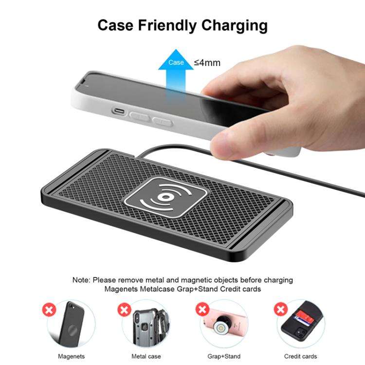 Car Wireless Charger Modified Increase Cuttable Mobile Phone Fast Charging Pad(0.3m Short Line (T...
