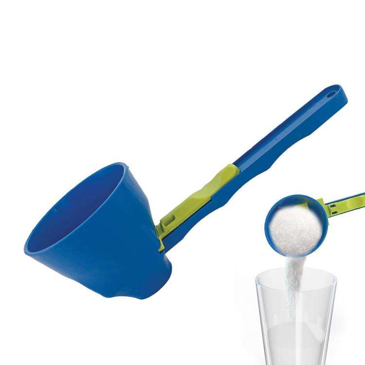 Multifunctional Protein Powder Sliding Scoop Kitchen Household Coffee Leak-Proof Ladle(Blue)