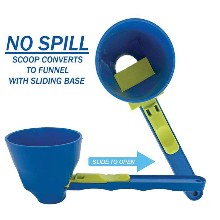 Multifunctional Protein Powder Sliding Scoop Kitchen Household Coffee Leak-Proof Ladle(Blue)