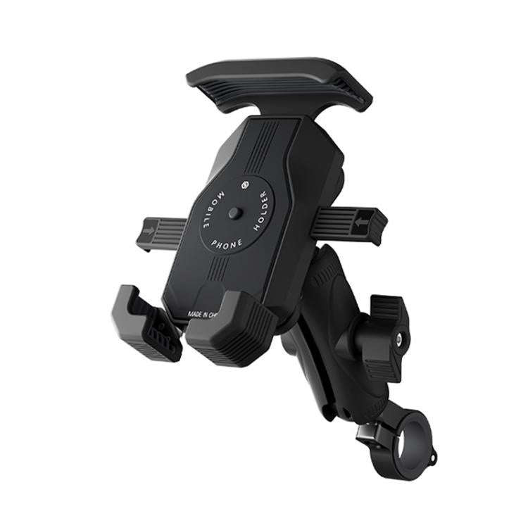Motorcycle Shock-absorbing Rotatable 3-claw Mobile Phone Holder, Style: Handlebar Type