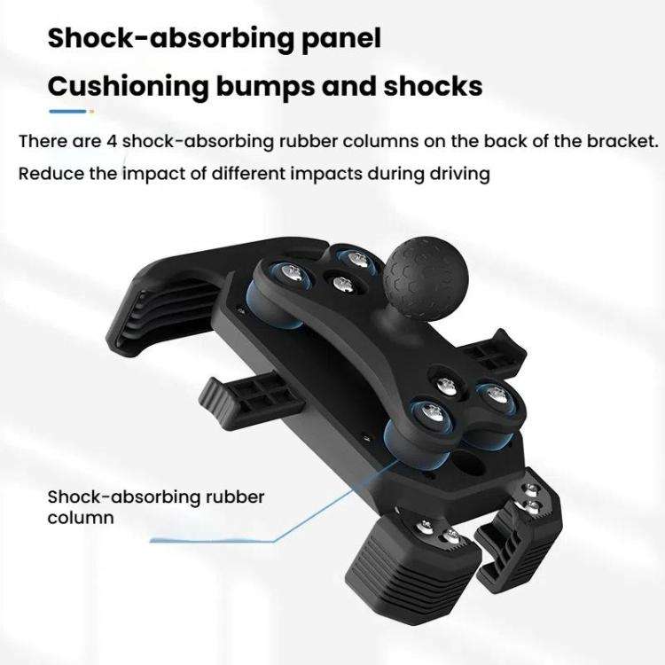 Motorcycle Shock-absorbing Rotatable 3-claw Mobile Phone Holder, Style: Handlebar Type