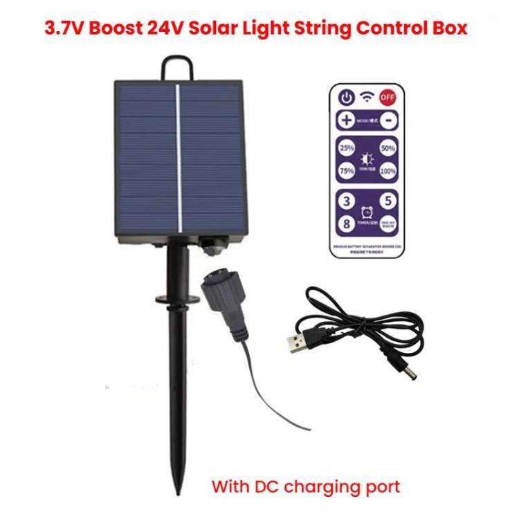 3.7V Boost 24V Solar String Light Control Box With DC Charging Solar Light Circuit Control Board(...