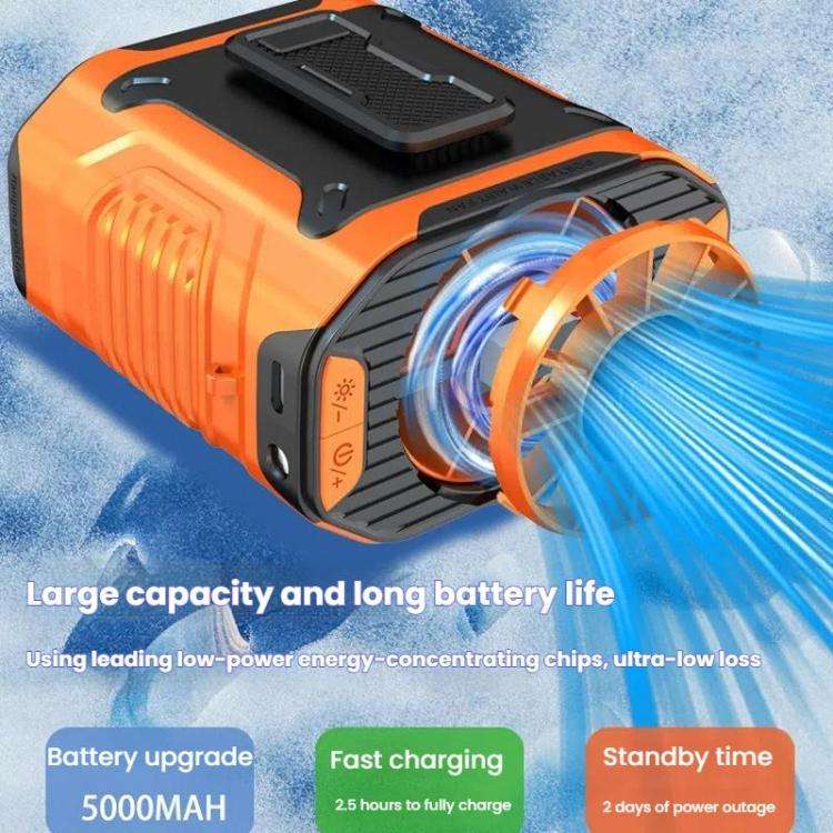 Portable Outdoor Hanging Waist Fan 100 Speeds Cooling Camping Neck Fan Long Life Charging Cooler(...