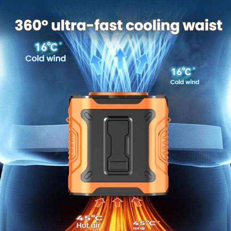 Portable Outdoor Hanging Waist Fan 100 Speeds Cooling Camping Neck Fan Long Life Charging Cooler(...