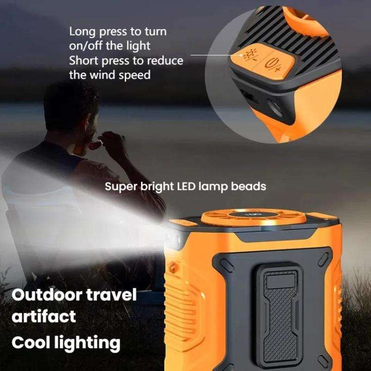Portable Outdoor Hanging Waist Fan 100 Speeds Cooling Camping Neck Fan Long Life Charging Cooler(...