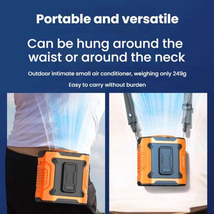 Portable Outdoor Hanging Waist Fan 100 Speeds Cooling Camping Neck Fan Long Life Charging Cooler(...