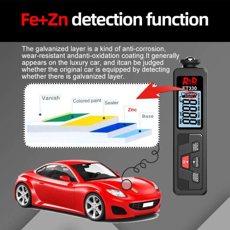 Mingzheng Iron Aluminum Zinc Three-Purpose Paint Film Coating Thickness Gauge(ET330)
