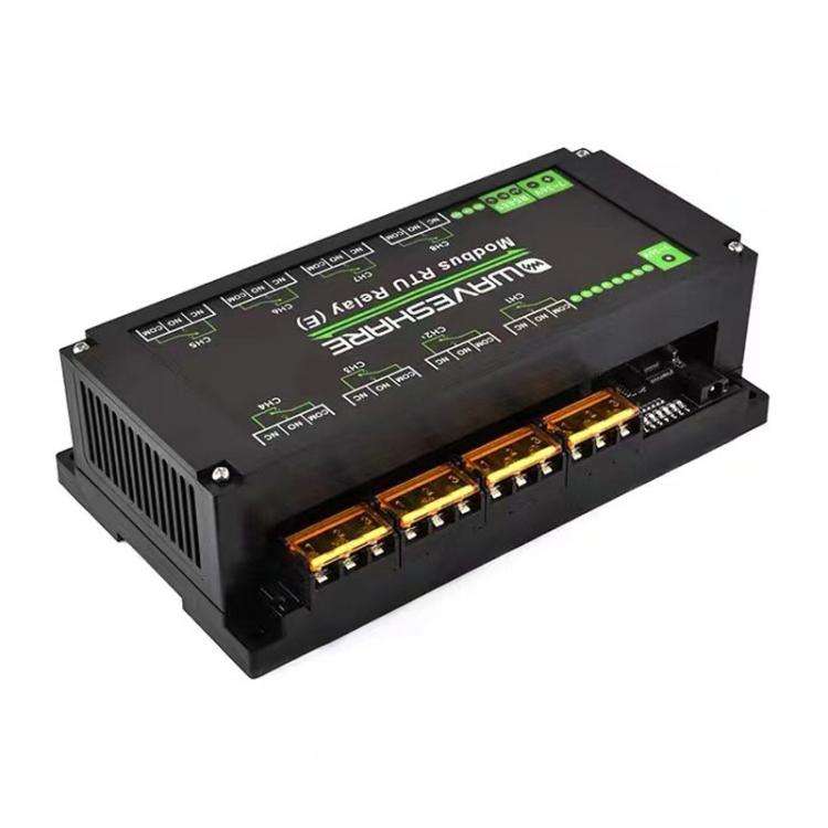 Waveshare Modbus RTU Protocol Rail-Mounted Case 8-Way RS485 30A High-Current Relay Module(30459)