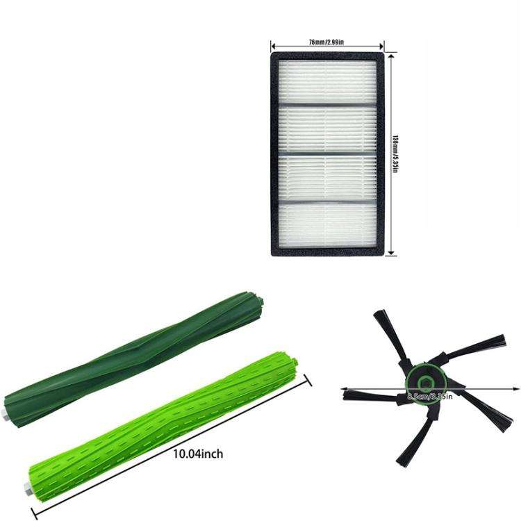 For iRobot Roomba S9 S9+ Vacuum Cleaner Main Brush Side Brush Filter Kit Set 4