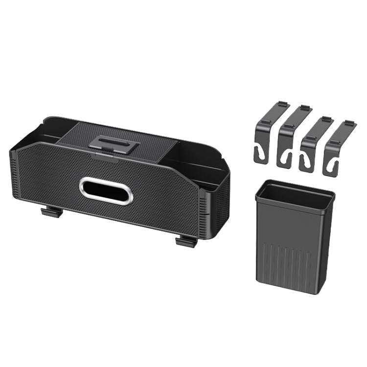 Car Seat Back Multifunctional Storage Box Pouch Phone Holder(Carbon Fiber Pattern)