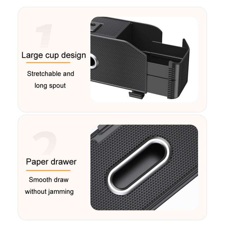 Car Seat Back Multifunctional Storage Box Pouch Phone Holder(Carbon Fiber Pattern)
