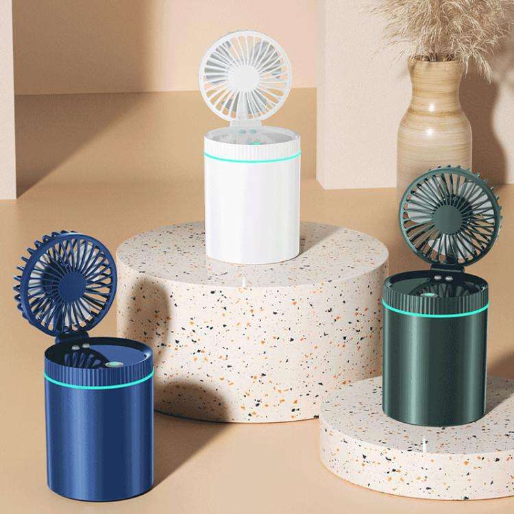 F98 Spray Cooling Desktop Small Fan Bedroom Office Portable Humidifier With Colored Lights, Color...