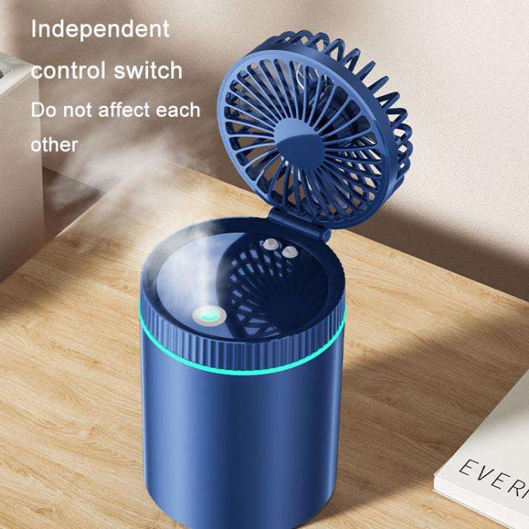 F98 Spray Cooling Desktop Small Fan Bedroom Office Portable Humidifier With Colored Lights, Color...