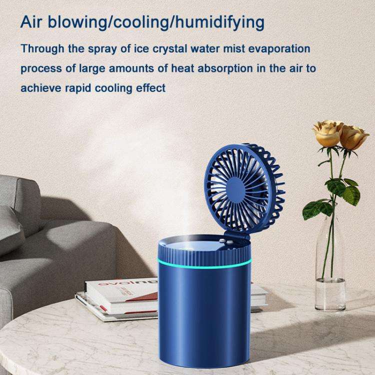 F98 Spray Cooling Desktop Small Fan Bedroom Office Portable Humidifier With Colored Lights, Color...